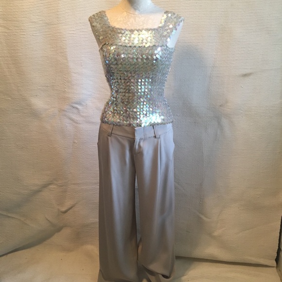 SOLD NWOT Alice & Olivia Silk Slacks - Picture 7 of 8